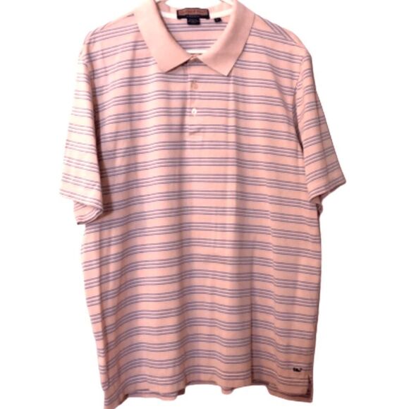 Vineyard‎ Vines Pink Blue Striped Polo XL - Picture 1 of 4